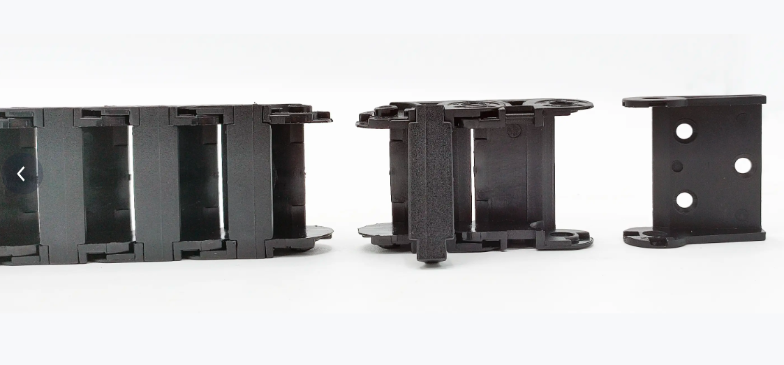 Connector of mini black plastic drag chain, small drag chain connector