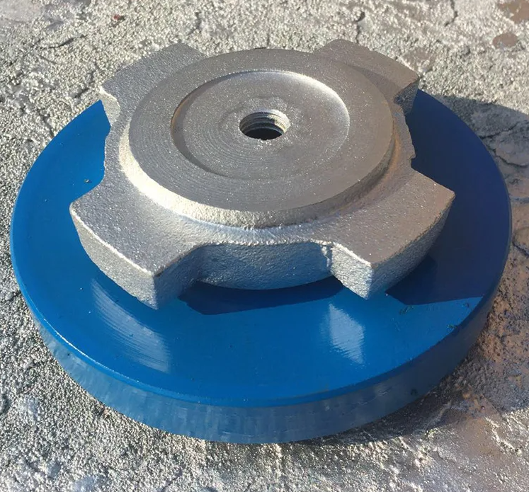 Top detail of adjustable machine leveling mount, machine anti vibration mount