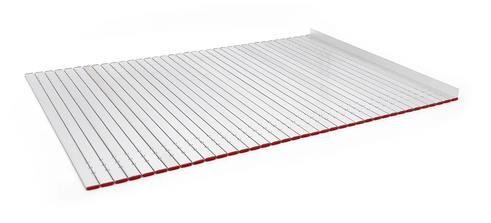 Flat detail of aluminum curtain machine protection cover