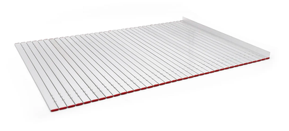 Flat detail of aluminum curtain machine protection cover