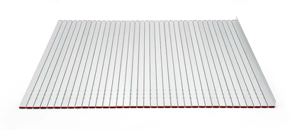 Flat detail of aluminum curtain machine protection cover