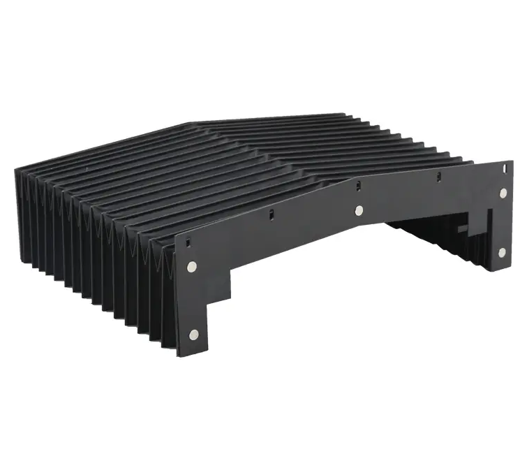 Custom arch shaped accordion bellow cover, bow type CNC machine protection cover