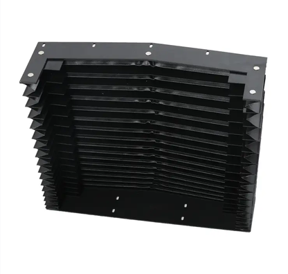 Top detail of arch shaped accordion bellow cover, irregular arch machine cover