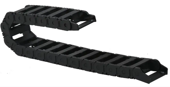 Custom full black bridge type drag chain for CNC machine, openable cable protection part