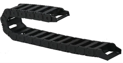 Custom full black bridge type drag chain for CNC machine, openable cable protection part