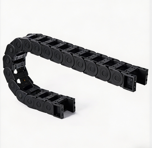 Bending full black bridge type drag chain, flexible openable cable protection for CNC automation equipment