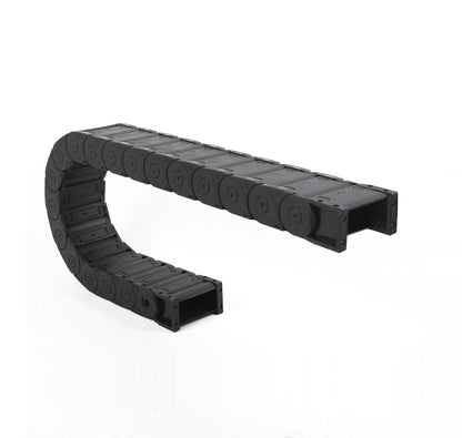 Full black heavy duty plastic drag chain for CNC machine, cable protection part