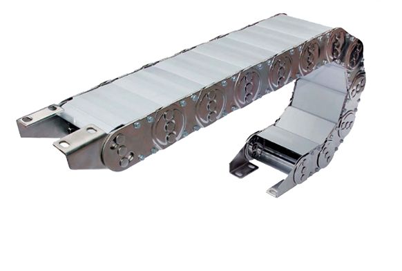 Straight full enclosed steel drag chain, super heavy load cable protection