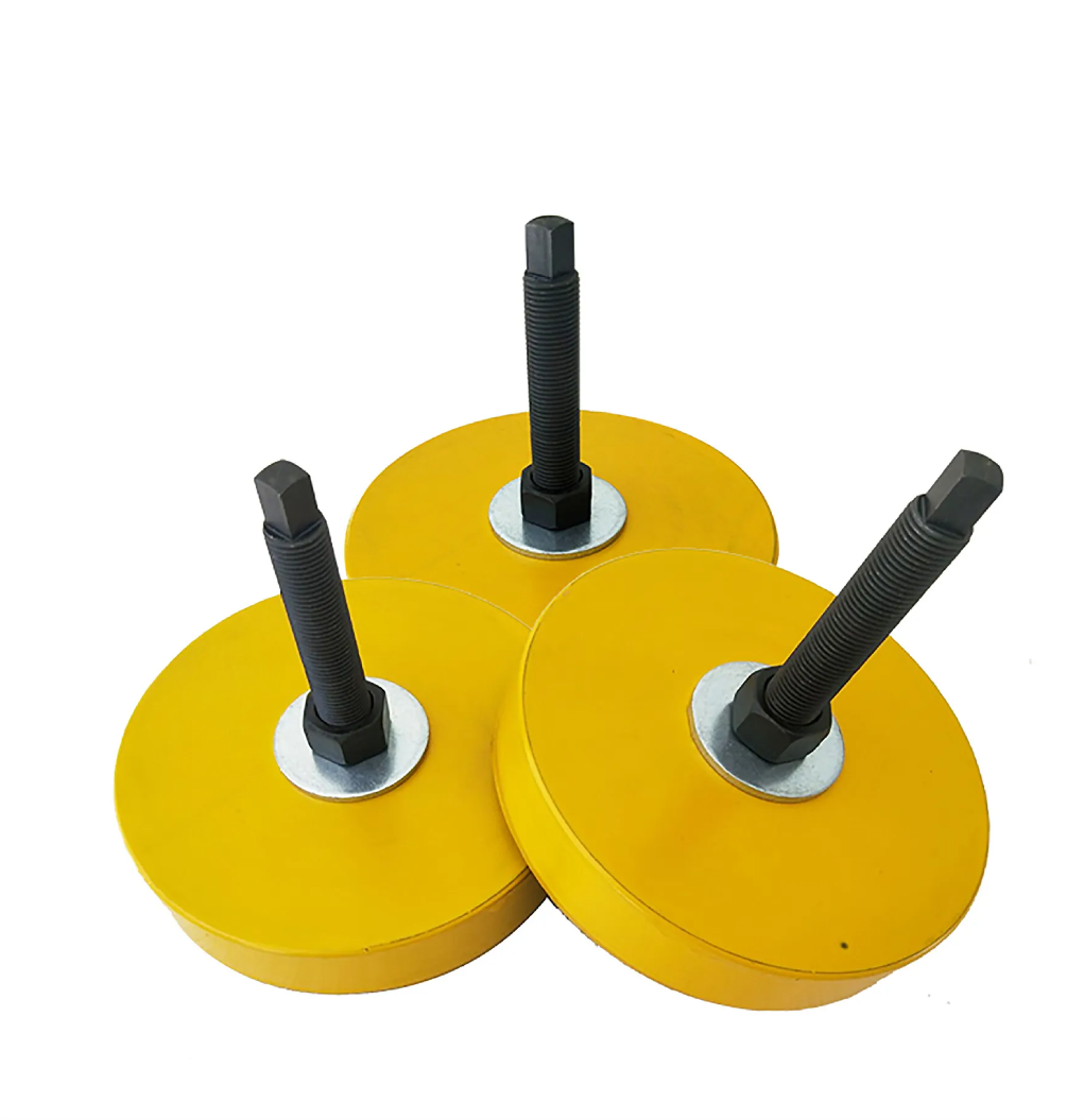 Multiple machine leveling mounts, heavy duty anti-vibration pads