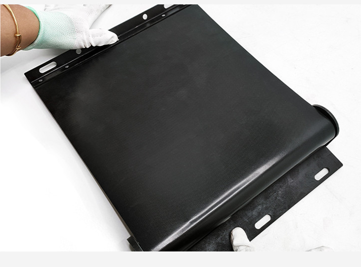 Open detail of roll up machine protection cover