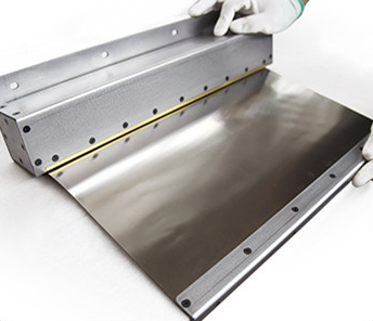 Rolled detail of roll up machine protection cover