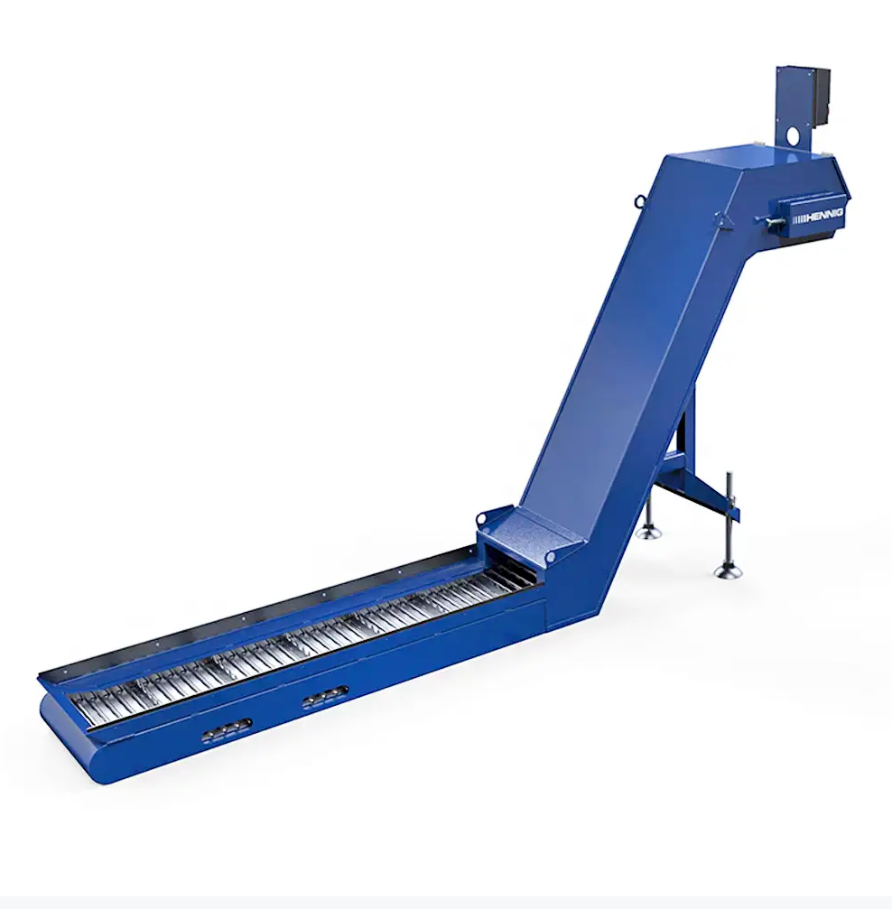 Custom scraper type chip conveyor, CNC chip removal machine