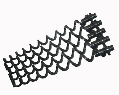 Spiral chain detail of screw chip conveyor, small space chip removal