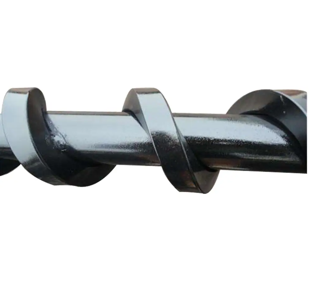 Spiral shaft detail of screw chip conveyor, spiral chip removal part