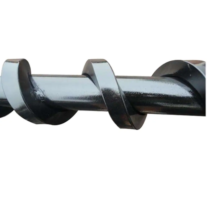 Spiral shaft detail of screw chip conveyor, spiral chip removal part