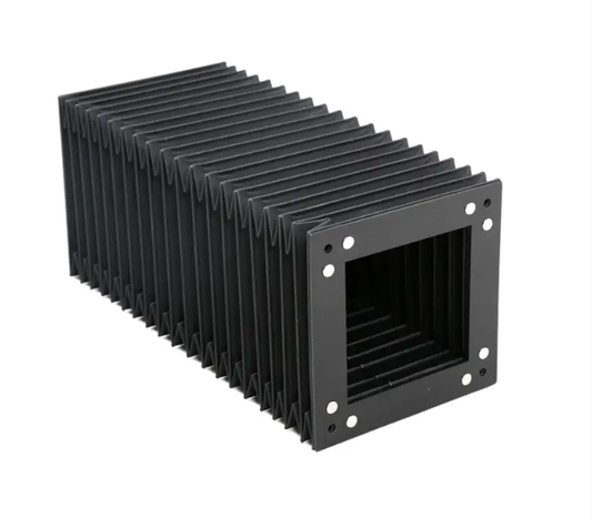 Custom square shaped accordion bellow cover, square CNC machine protection cover