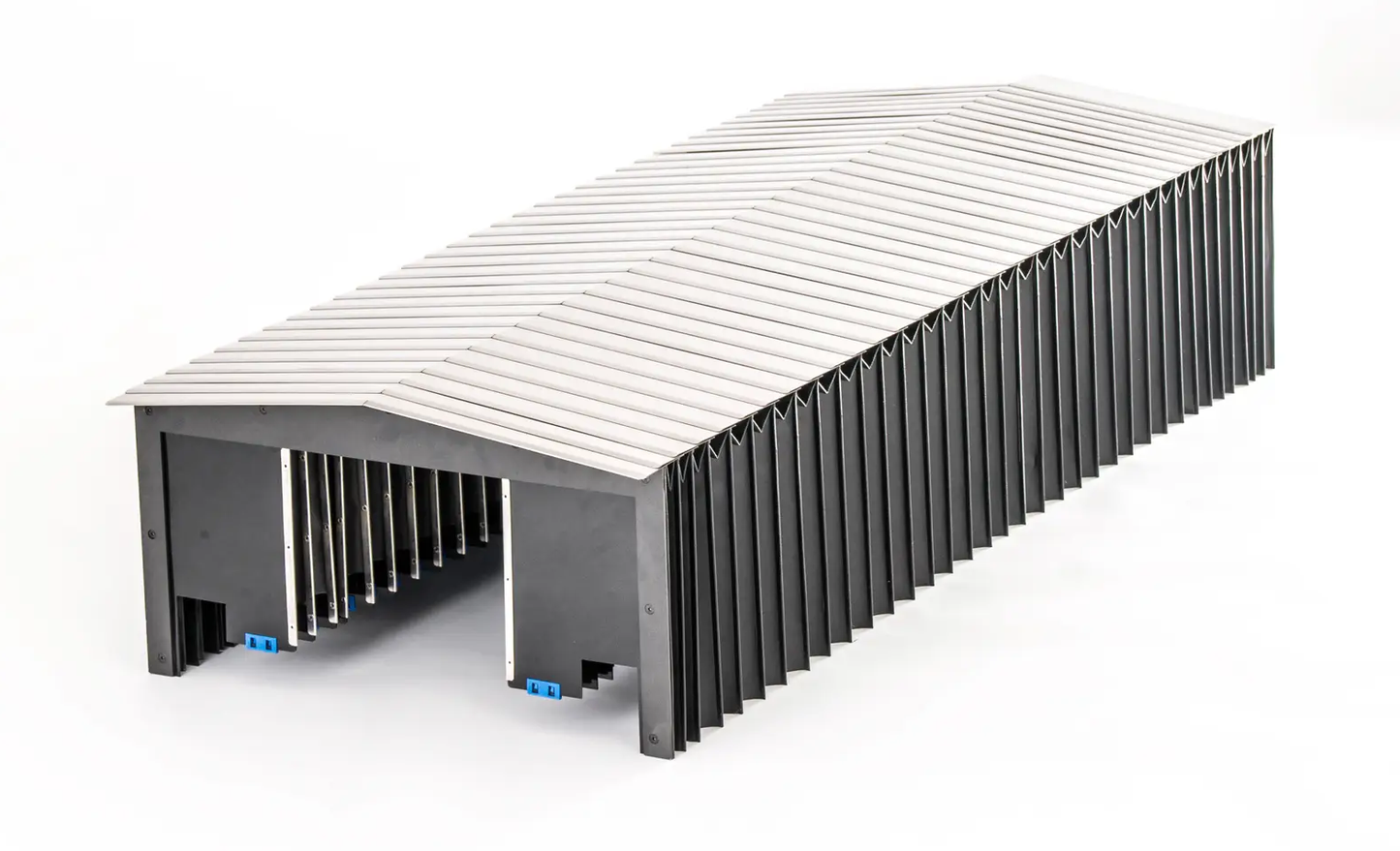 Custom steel plate armoured bellow cover, heavy duty CNC machine protection cover