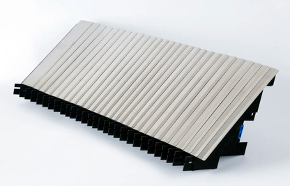 Straight detail of steel plate armoured bellow cover, straight armor machine cover