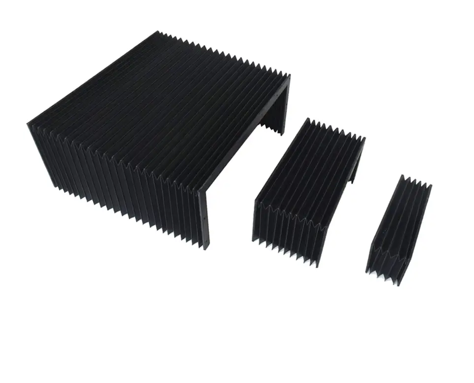 Separate parts of U shaped accordion bellow cover, U type machine cover